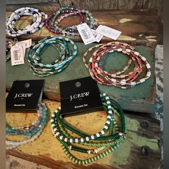 J.Crew Womenβs Beaded Bracelets Lot-Great Colors! Multiple Sets! π©·π§‘ππβ€οΈππ€ - Picture 6 of 15